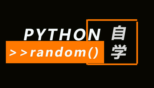 自学Python教程【第五十八节】随机数